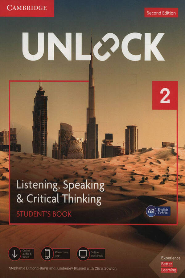 Unlock - Listening, Speaking & Critical Thinking Student’s Book, Mob App and Online Workbook w Downloadable Audio and Video - Level 2